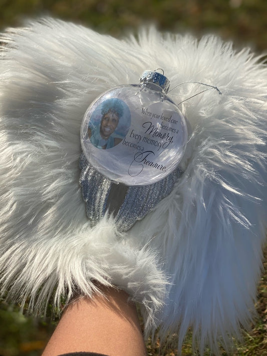 Memorial Floating Ornaments with wings (4in)